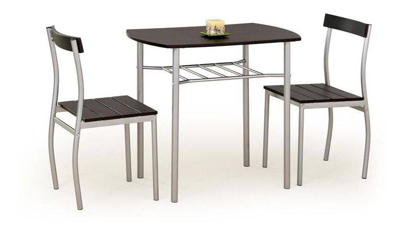 Jedálenský set Lizze (wenge + argintiu)