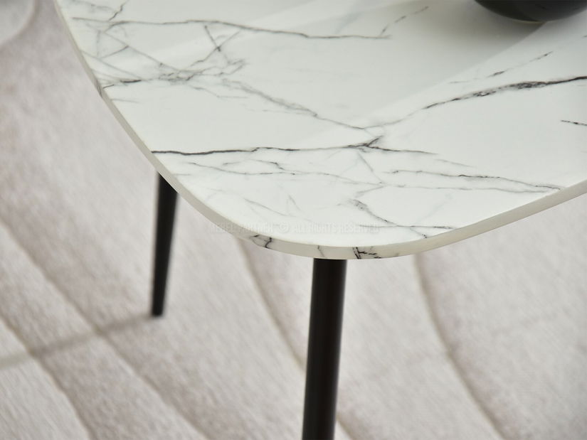 Konferenčný stolík Rossi S (biela + čierna)