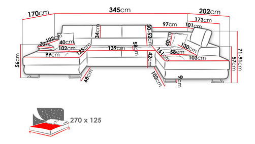 Kutna garnitura U Alphard (svijetlosiva)