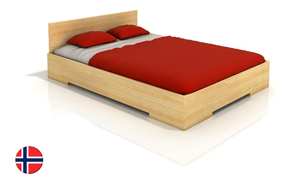 Manželská posteľ 160 cm Naturlig Kirsebaer High (borovica) (s roštom)