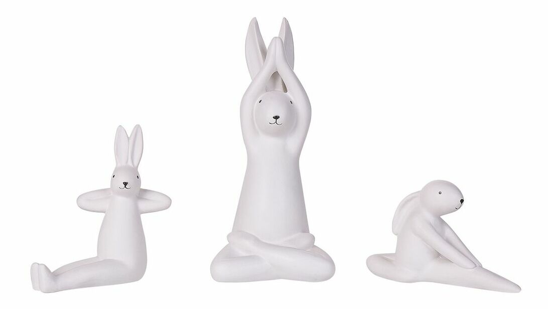 Dekoratívna figúrka 3 ks Brizy (biela) *výpredaj