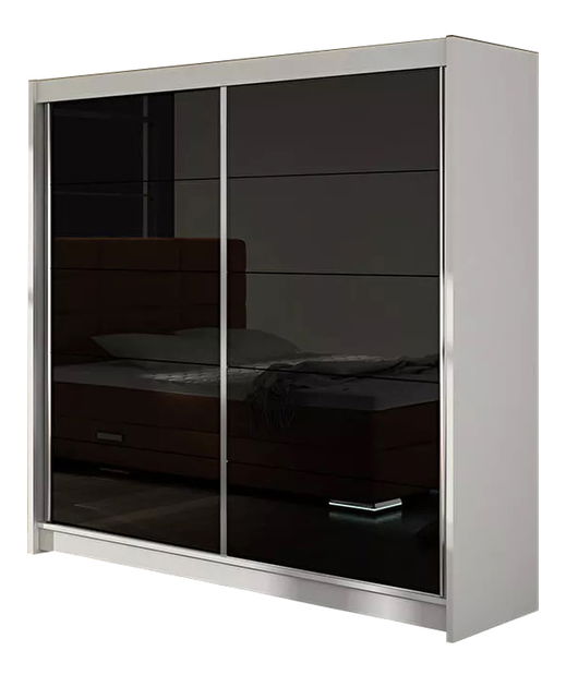 Šatníková skriňa Florencia (biela + čierna)