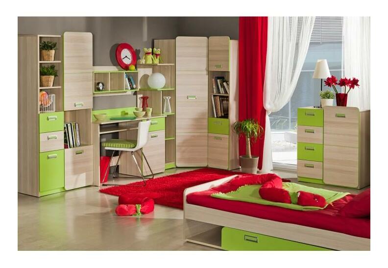 Kutni ormar za garderobu Echo L14 zelena 