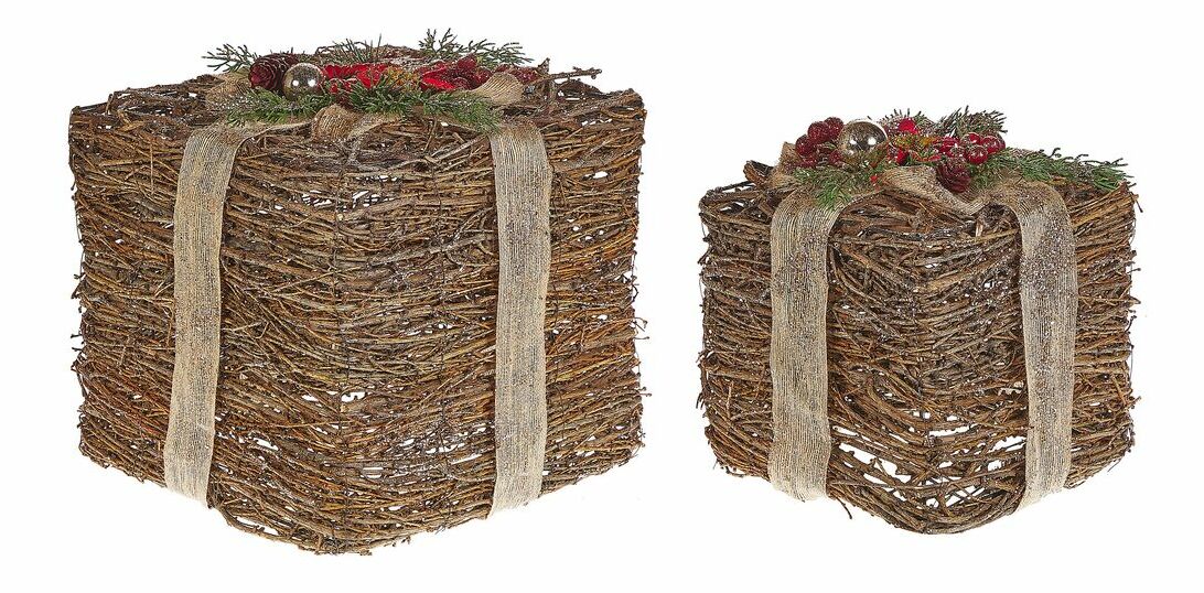 Set 2 buc. decorații de Crăciun IRNEA (roșu)