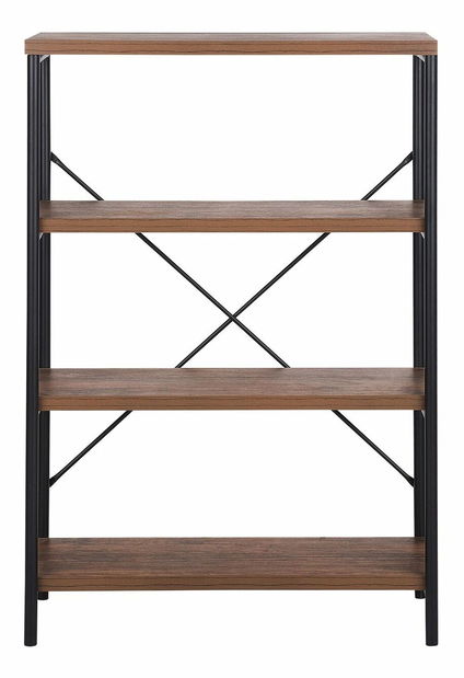 Regál Barell 4P (tmavé drevo)
