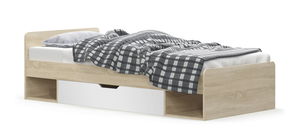 Jednostruki krevet 90 cm Terrell (hrast sonoma + bijela) (bez madraca i podnice)