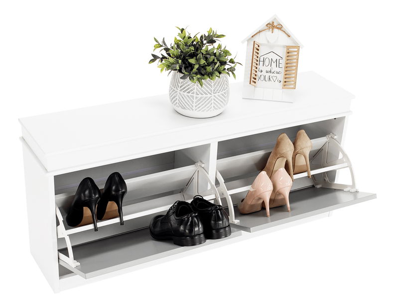 Ormarić za obuću Epery TYP 4 (bijela + siva)