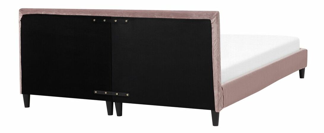 Franciaágy 180 cm FUTTI (ágyráccsal) (rózsaszín)