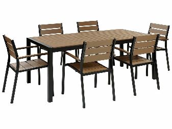 Set mobilier de grădină Valero (lemn deschis) 