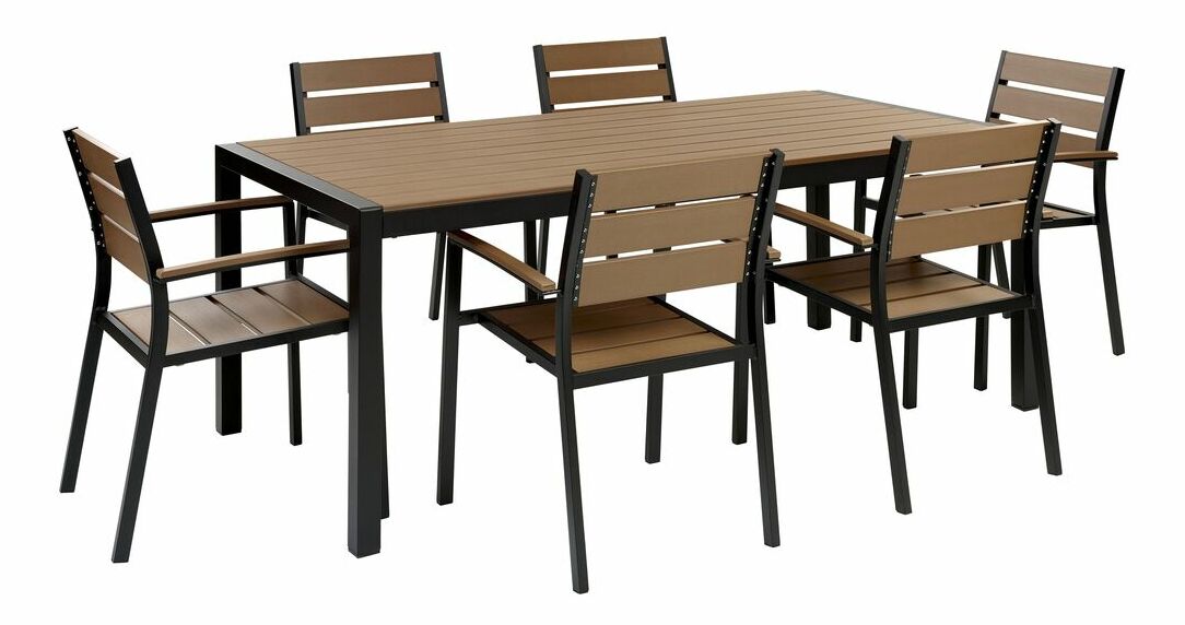 Set mobilier de grădină Valero (lemn deschis) 