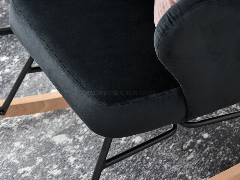 Kreslo Florida (čierna + buk biely)