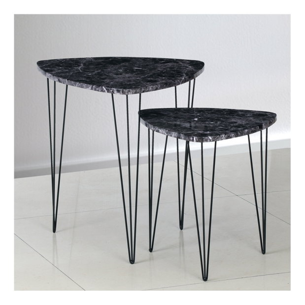 Konferenčný stolík Stofol (čierna) (2 ks.) *výpredaj