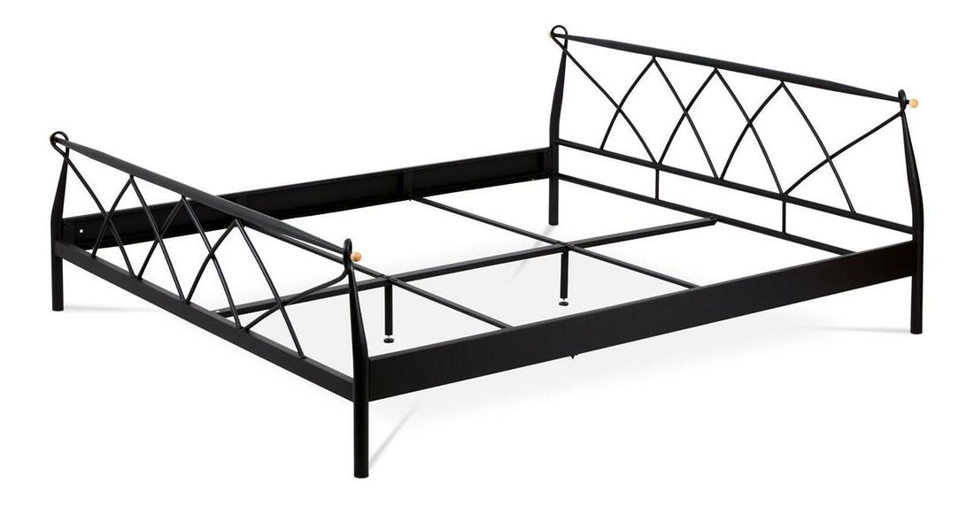 Pat metalic 180x200 Bowden (negru mat)