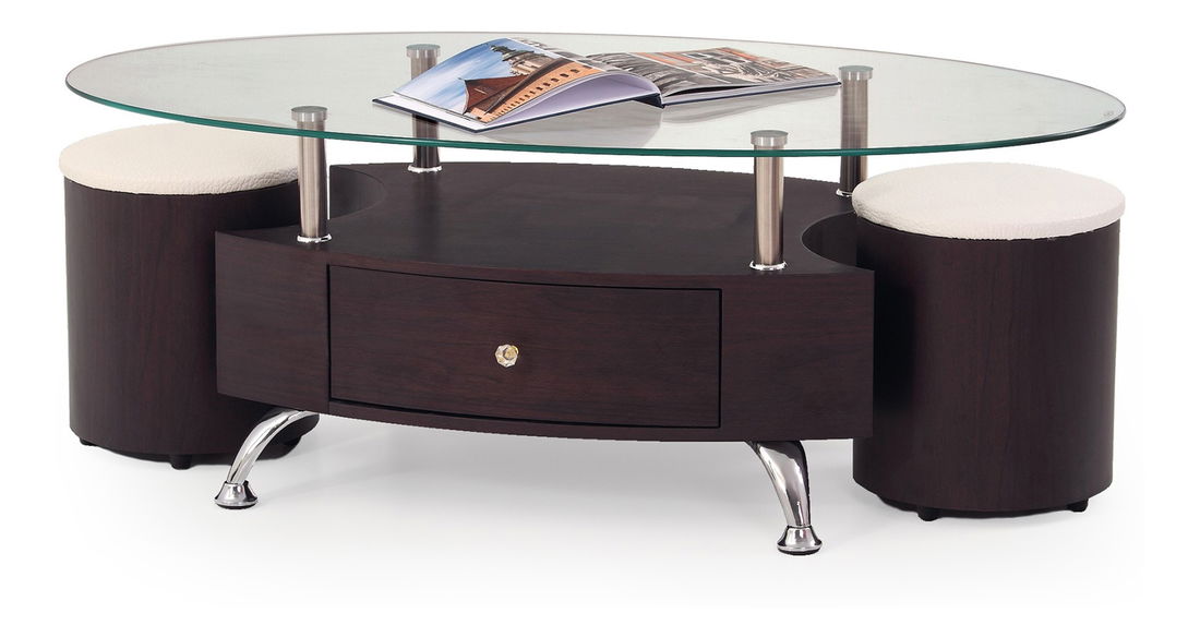 Dohányzóasztal Scarlet (zsámolyokkal)