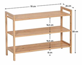 Cipőtároló CRENO (bambusz)
