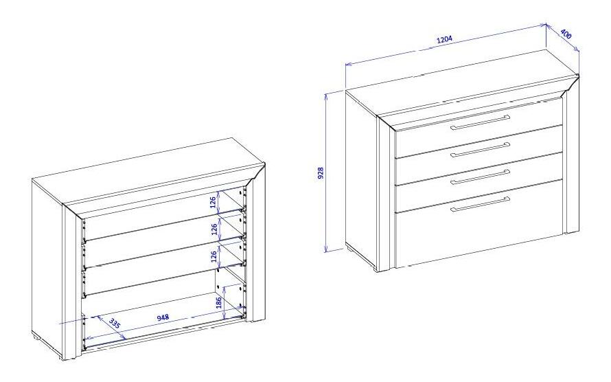 Komód Arnold Typ 45 (fehér)