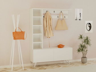 Set za predsoblje Nidenu (bijela)