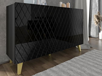 Skrinka Dintanna 145 (čierna + lesk čierny)