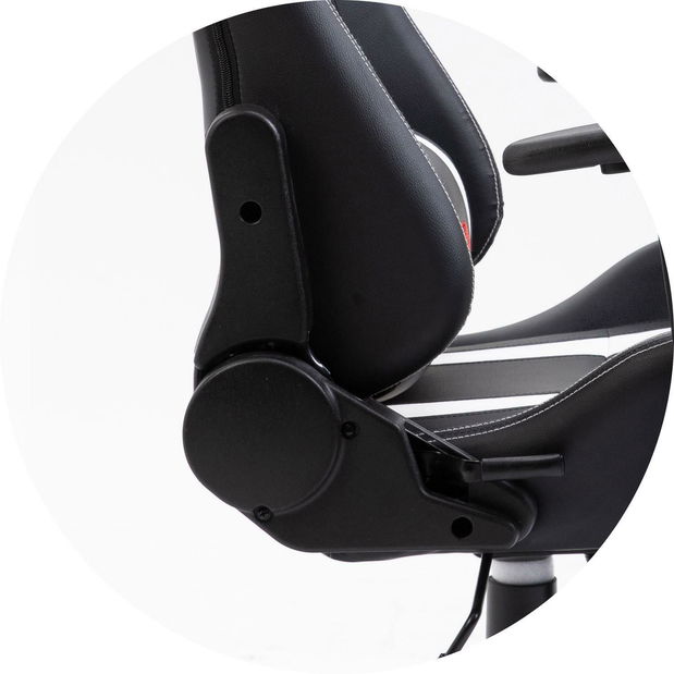 Scaun de birou/gaming Farhana (negru + alb)