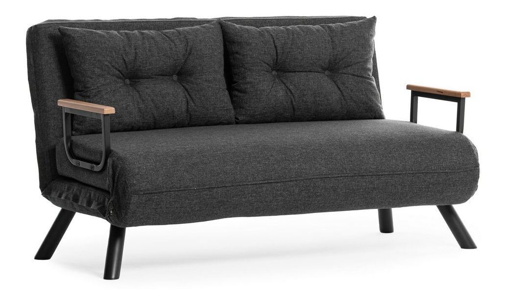Kanapé futon Sandy (sötétszürke)
