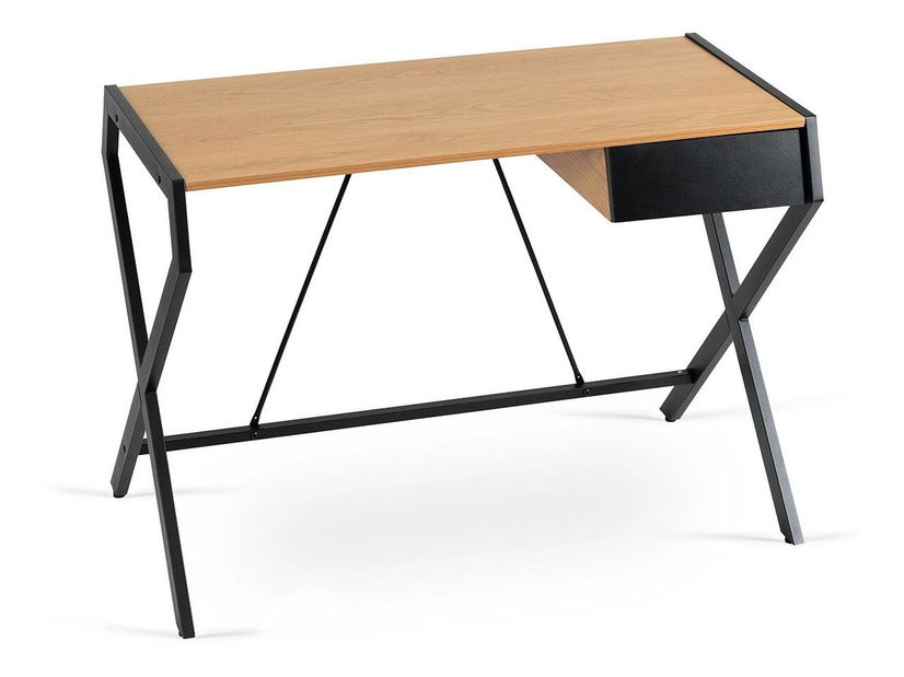 Masă de scris Mecanico (stejar auriu + negru) 
