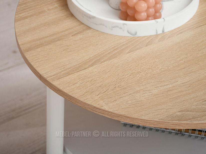 Măsuță de cafea Randolf S (sonoma + alb)