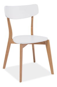 Scaun de sufragerie Perigo (stejar + alb)