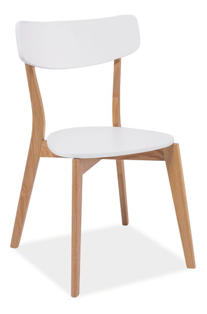 Scaun de sufragerie Perigo (stejar + alb)