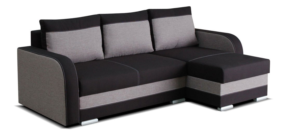 Colțar Paluro (negru + gri) (D)