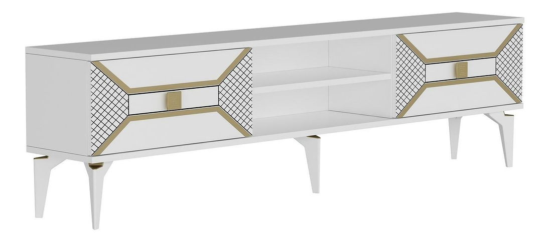 TV stolić/ormarić Velono (bijela + zlatna)