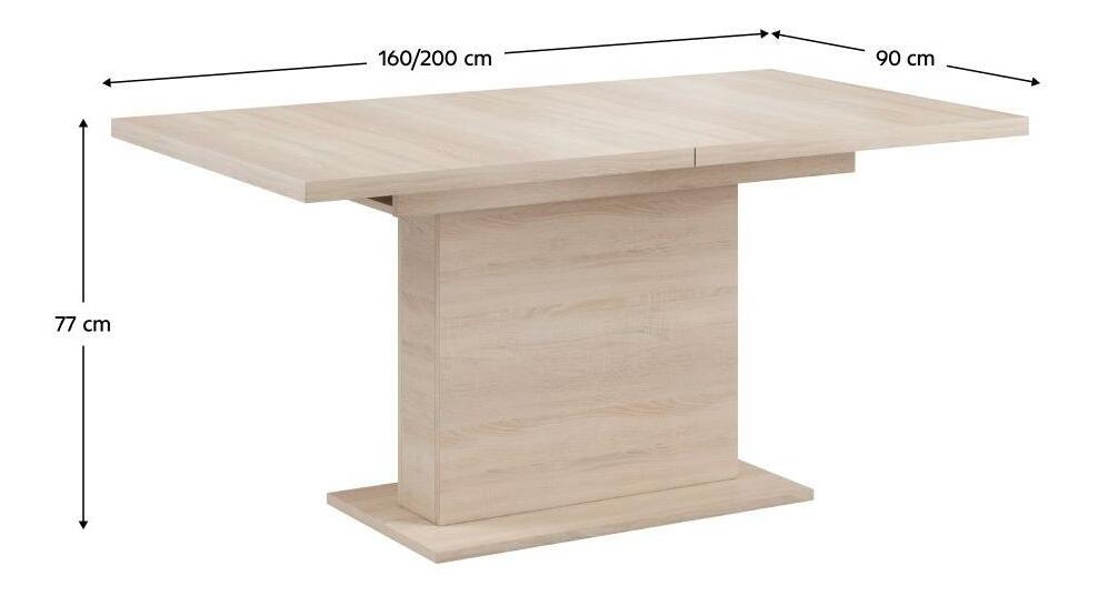 Blagovaonski stol na razvlačenje Bovata (hrast sonoma) (za 6 do 8 osoba)