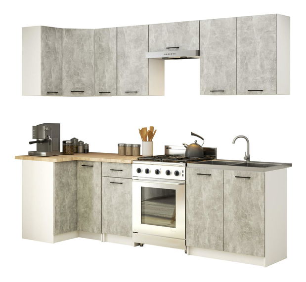 Horná kuchynská skrinka Ozara W60 60 (biela + betón)