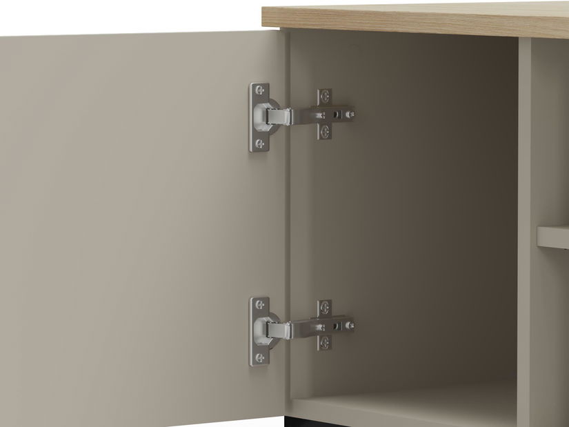 Cipőtároló (cipősszekrény) Demandaron (taupe + silverjack tölgy) 