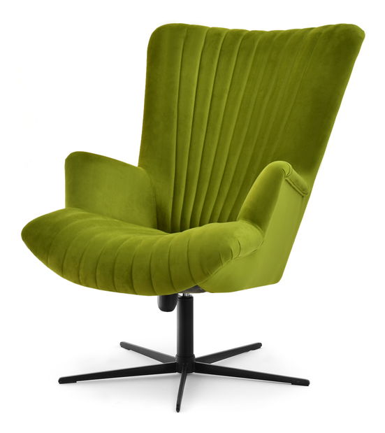 Relaxačné kreslo Elesenta (zamat + čierna)