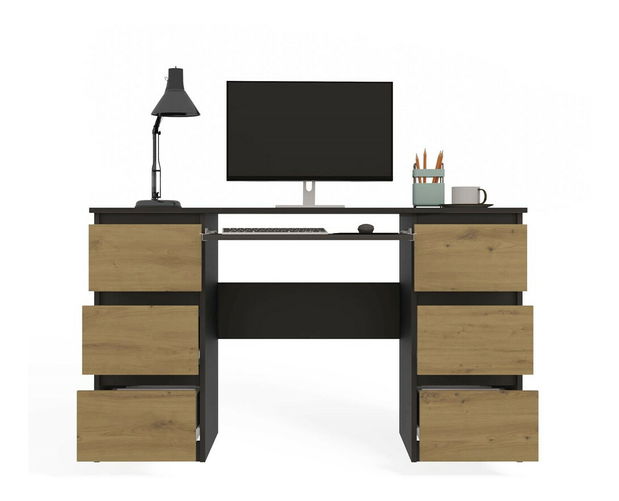 PC stolík Kwazulu 1 (antracit + dub artisan)