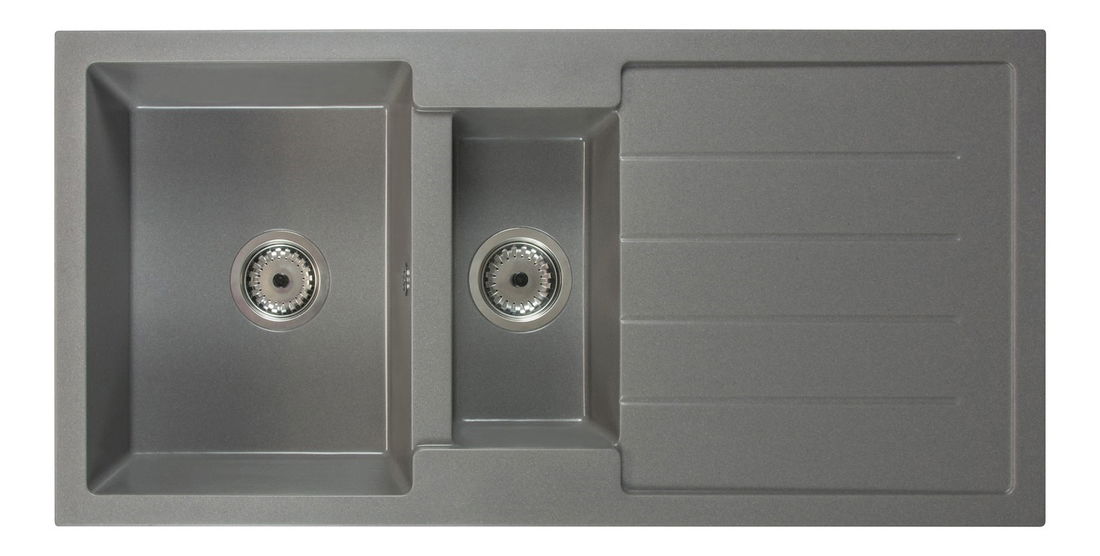 Mosogató Yuxur (szürke) (3 csaplyukkal) (J)