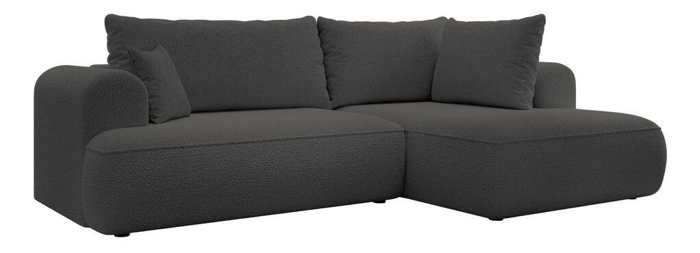 Sarokkanapé Olivo II (J) (sötétszürke + fekete)