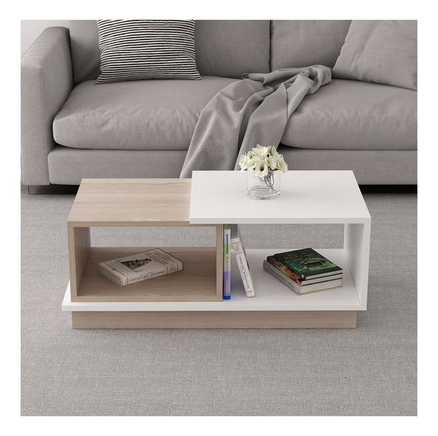 Masă de cafea Valery (Alb + dub)