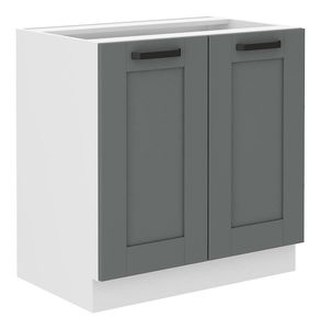 Dolná kuchynská skrinka Lucid 80 D 2F BB (korpus: biela + front: mdf dustgrey)