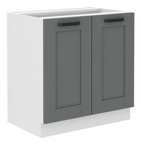 Donji kuhinjski ormarić Lucid 80 D 2F BB (korpus: bijela + front: mdf dustgrey)
