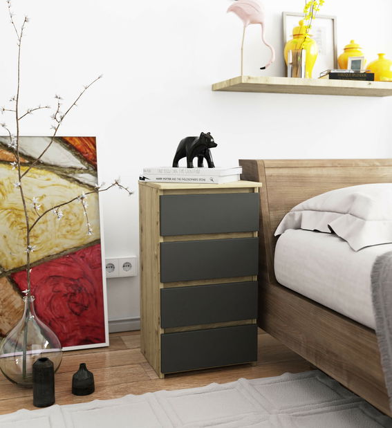 Comodă Cobertura (stejar artisan + grafit)