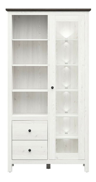 Vitrina Hesen REG1W2S/20/11 (s LED rasvjetom) (svijetli sibiu ariš + bor larico)