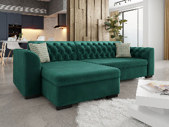 Kutna sofa na razvlačenje Leon (L) (Magic Velvet 2221 + Magic Velvet 2221 + Senegal 823)