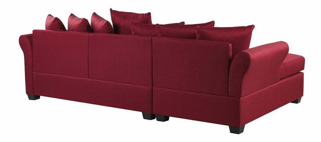 Sarokkanapé VENNA (sötétpiros) (B)