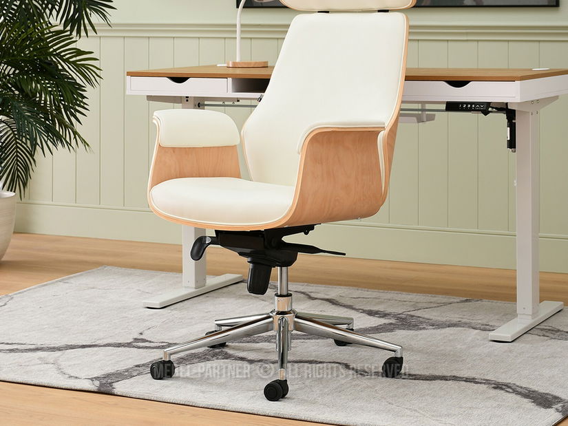 Fotel Lionel (krém + króm)