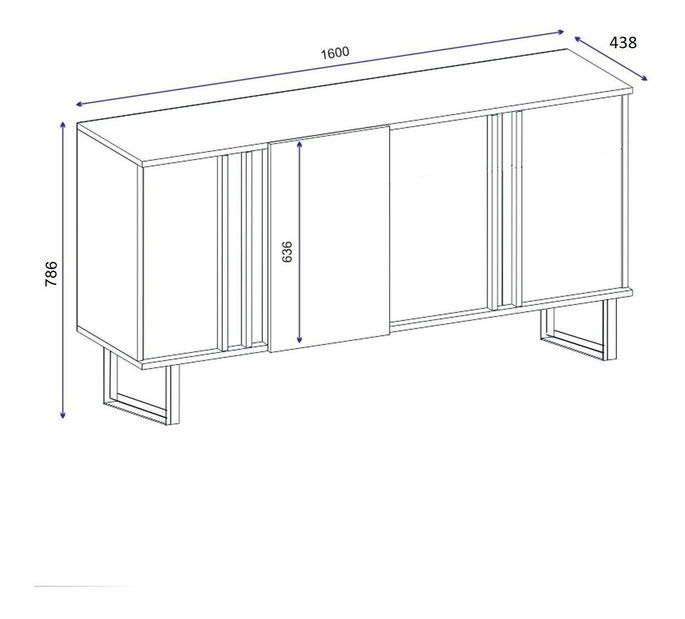 Konzolový stolík Notatu (orech + antracit) 