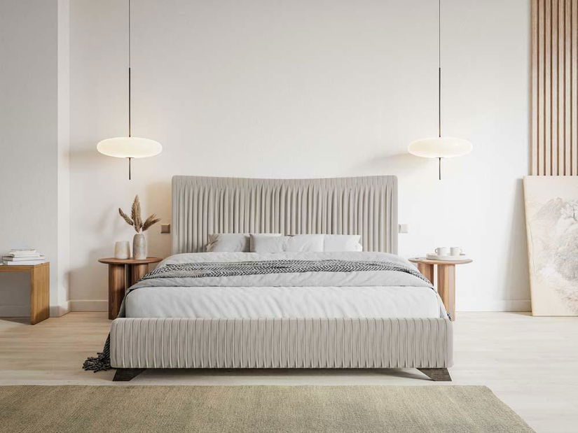 Manželská posteľ 160 cm Batam 160 (s roštom) (béžová + hnedá)