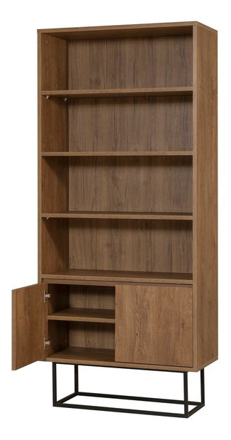 Súprava nábytku do obývacej izby Laxi 27 (orech + čierna)