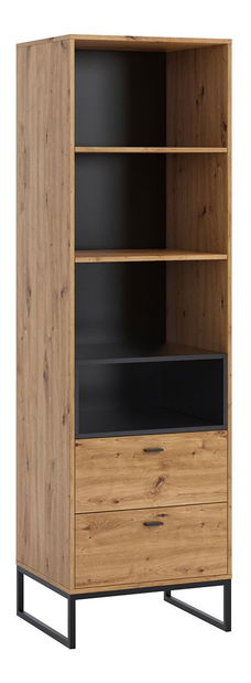 Regal Olevaro OL4 (hrast artisan + crna)