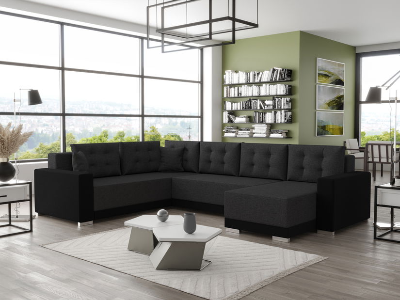 Colțar în formă de U Odyssey 3 (Negru) (S)